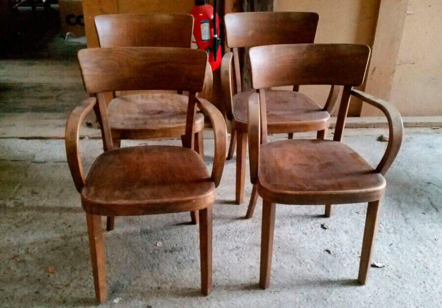 4 fauteuils, Serie de 4 fauteils Horgen Glarus - vue 1