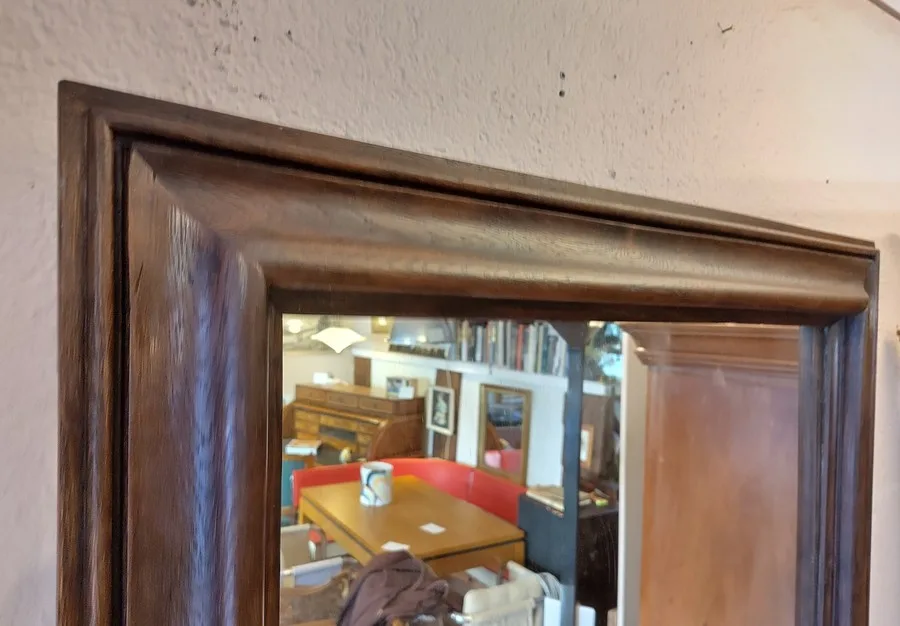 Grand miroir en chêne, XIXe siècle - vue 3