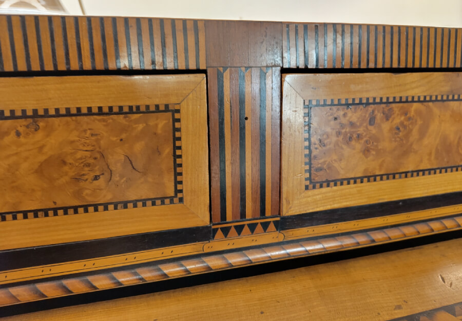 Secrétaire à Cylindre Fribourgeois en Marqueterie, Joseph Thierrin - vue 4
