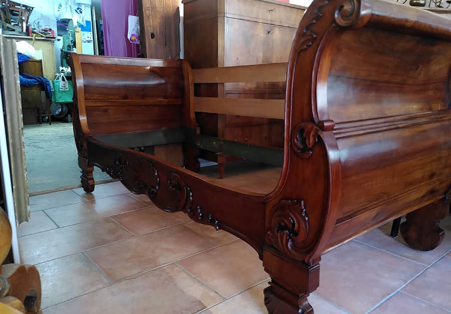 Banquette en noyer, 19ème - vue 2