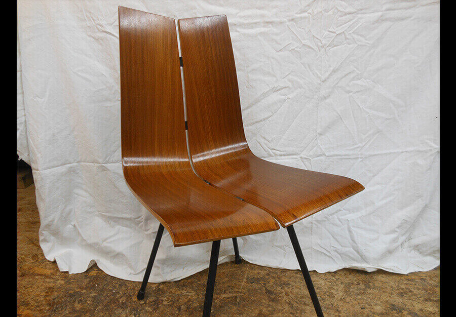 Réparation du placage d'une chaise Hans Bellmann - vue 12
