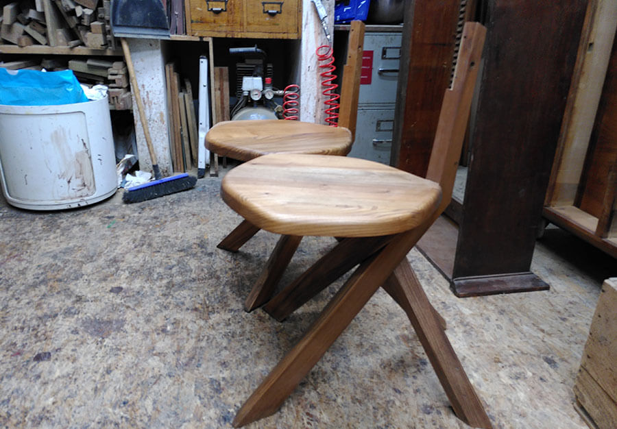 Chaise S34 Pierre Chapo - vue 3