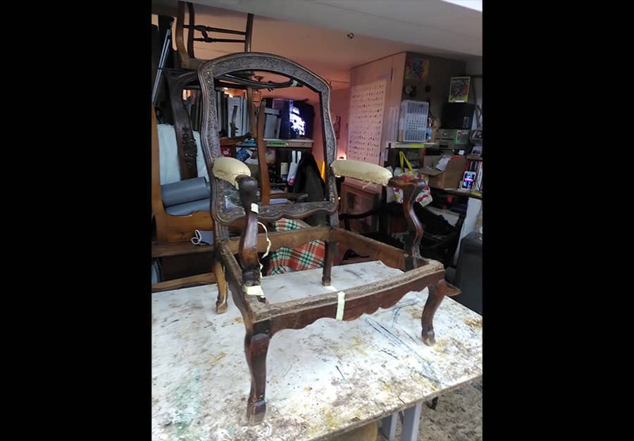 Fauteuil en noyer, Louis XV - vue 2