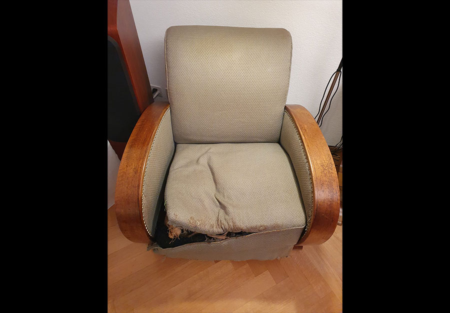 Paire de fauteuils club, En noyer - vue 2