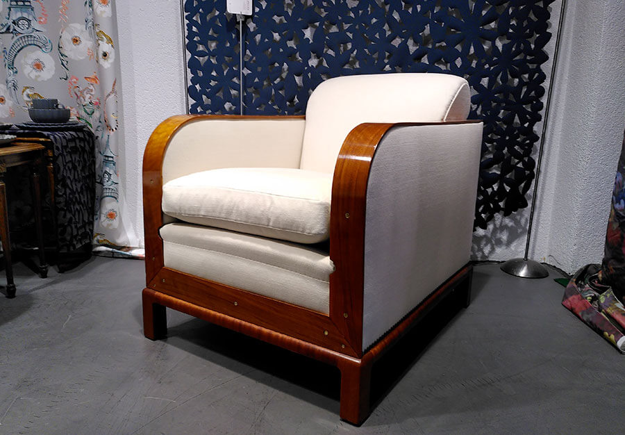 Fauteuil club, En noyer