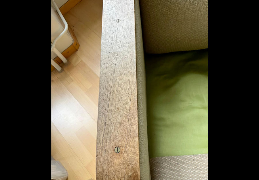 Fauteuil club, En noyer - vue 10