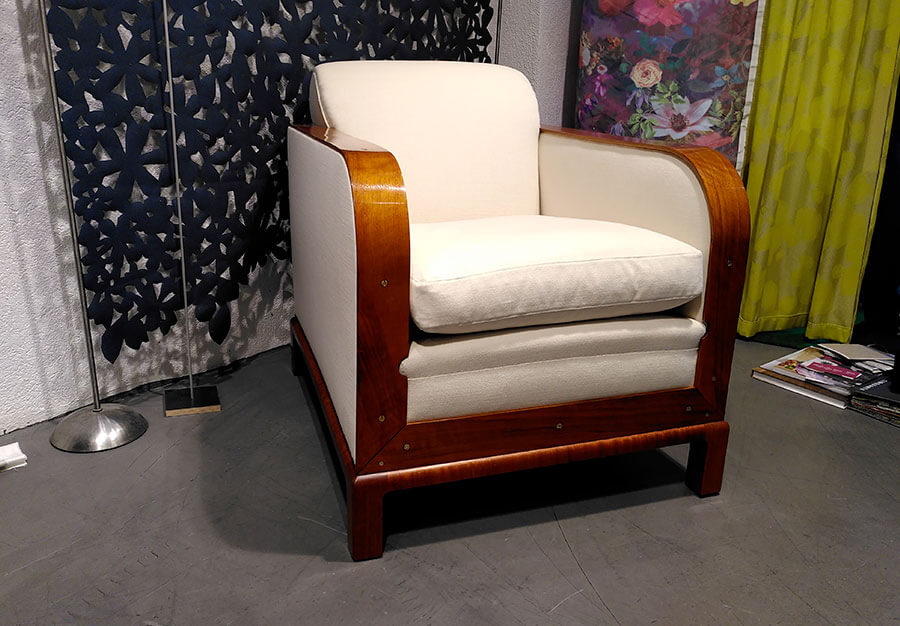Fauteuil club, En noyer - vue 7