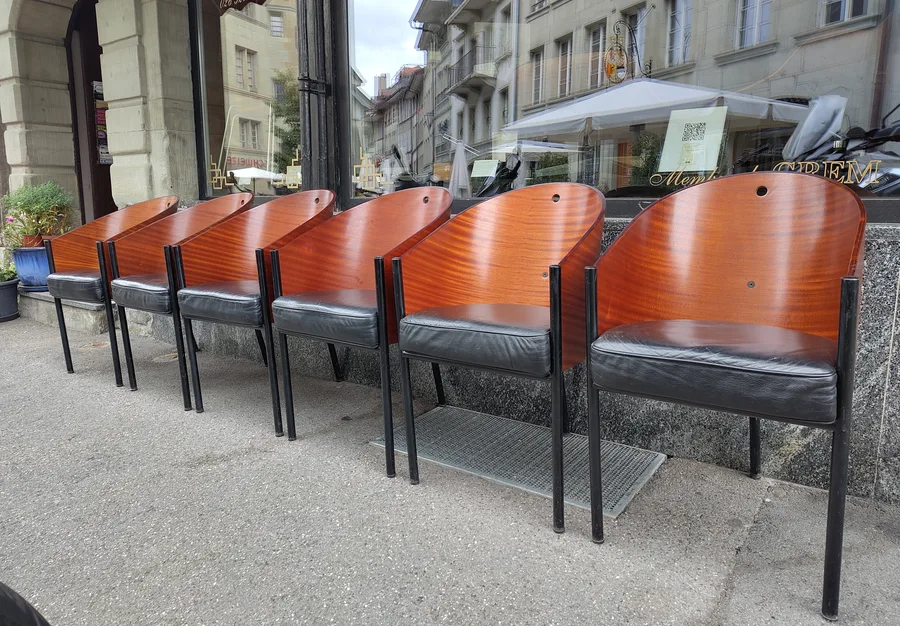 Série de 6 fauteuils Costes en acajou, Philippe Starck - vue 2