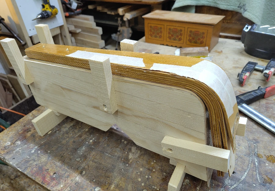 Tabouret en bois moulé, Hans Bellmann pour Horgen Glarus - vue 2