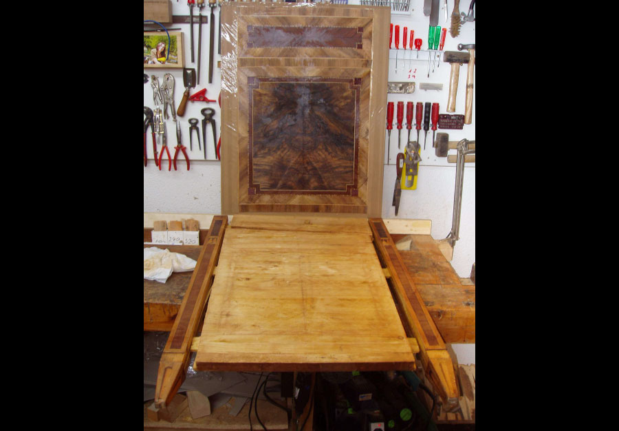 Commode marquetée, Louis XVI - vue 5