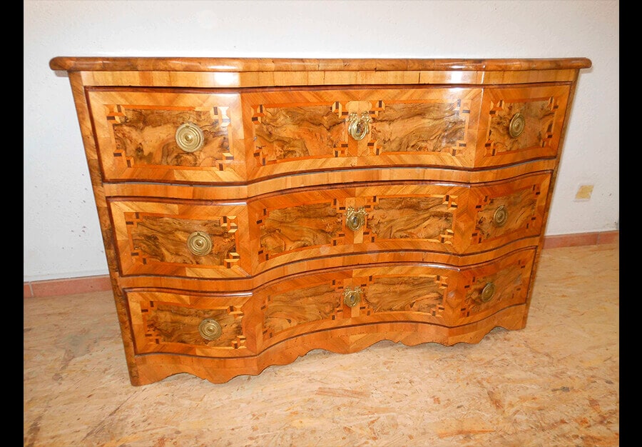 Commode marquetée, Louis XV - vue 1