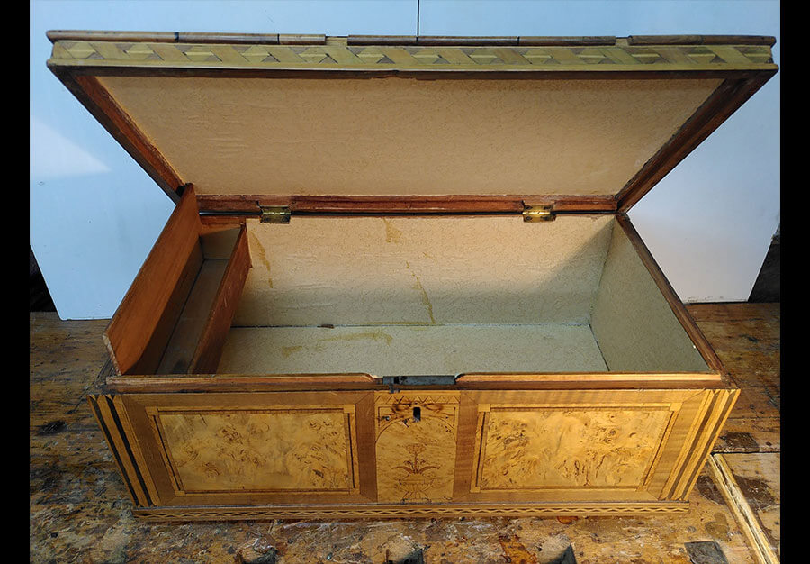 Petit coffret, En marqueterie - vue 4