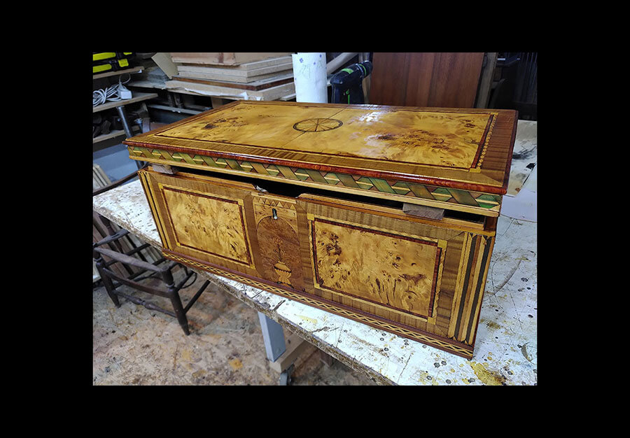 Petit coffret, En marqueterie - vue 10