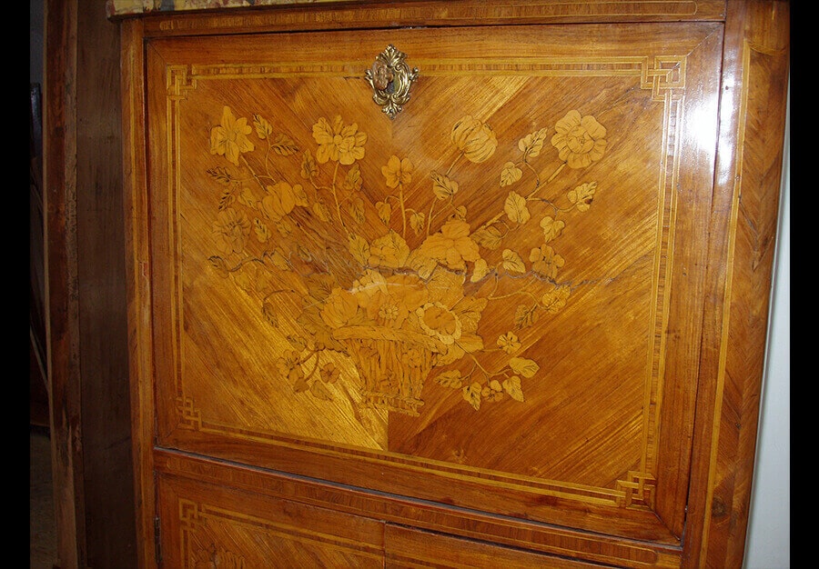 Petit secrétaire droit, Transition Louis XV - Louis XVI - vue 3