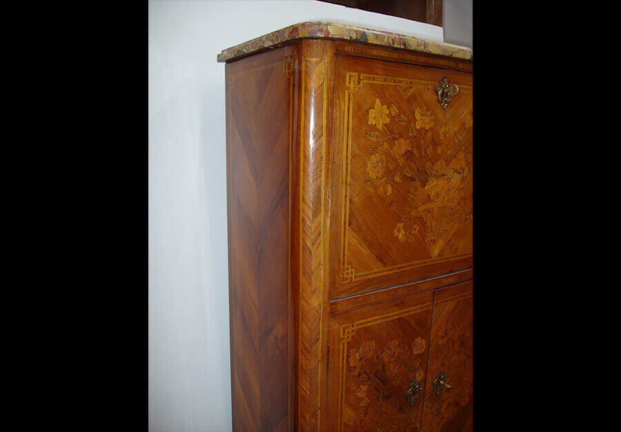 Petit secrétaire droit, Transition Louis XV - Louis XVI - vue 6