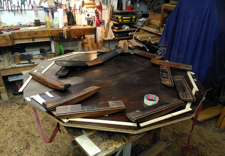 Table à rallonges, En palissandre - vue 6