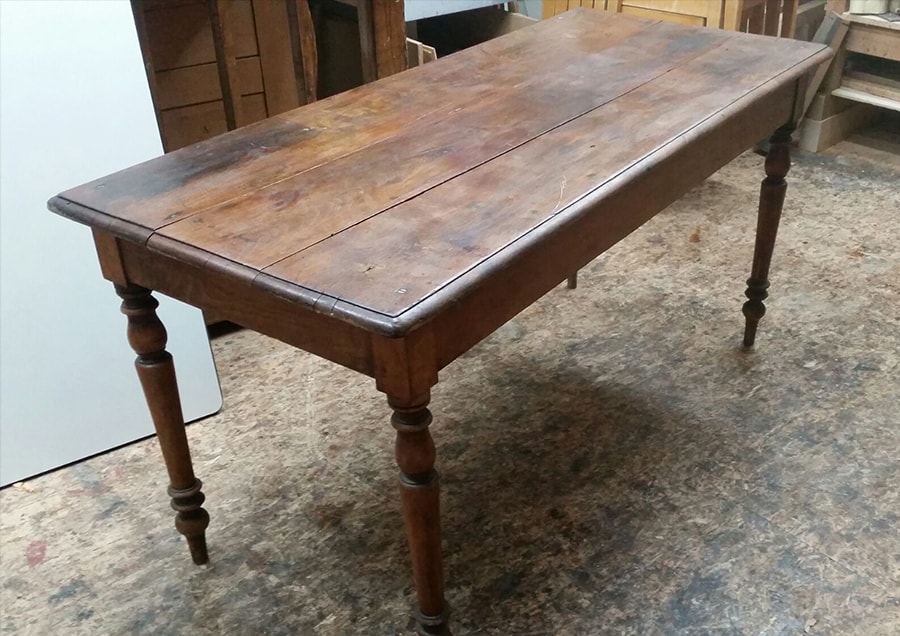 table de ferme, En hêtre - vue 2