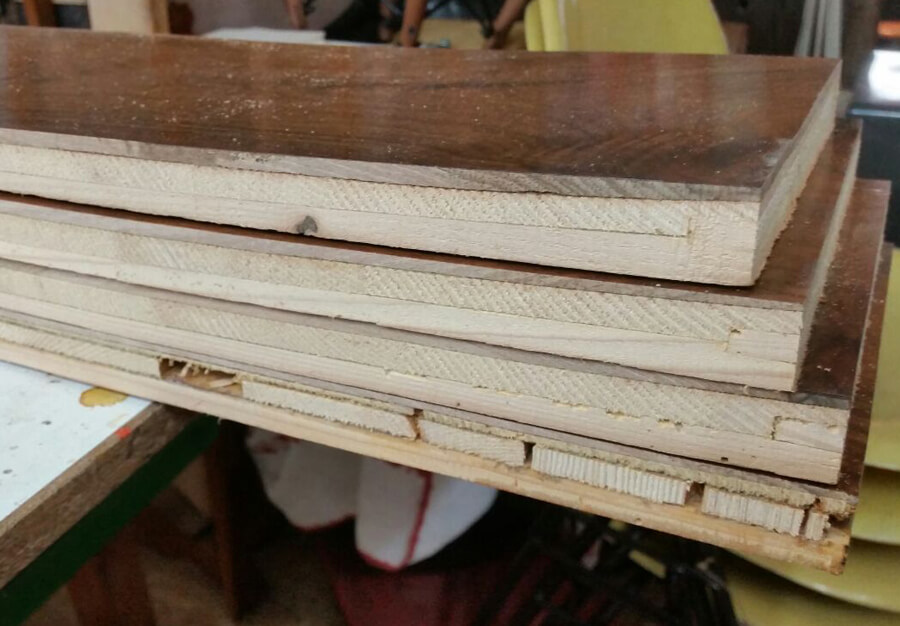 table porte-feuille, En noyer - vue 12