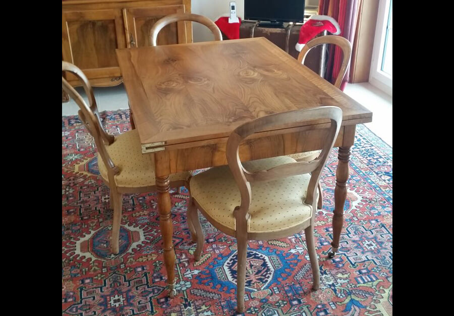 table porte-feuille, En noyer - vue 20