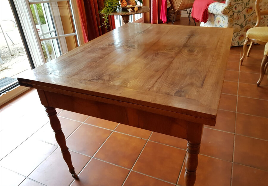 table porte-feuille, En noyer - vue 7