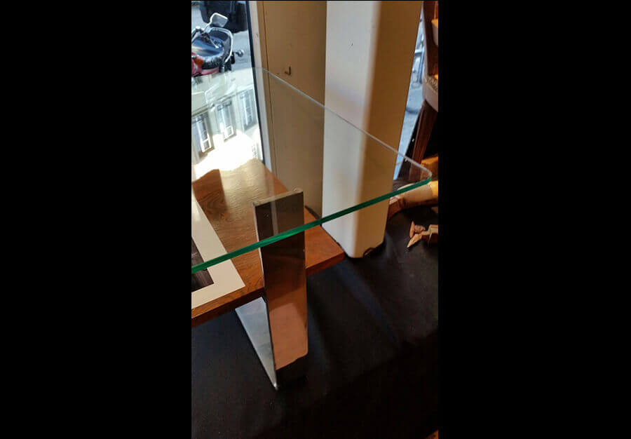 Table basse avec sous plateau en palissandre - vue 3